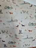 COTON IMPRIME PARIS & PETITS CHIENS